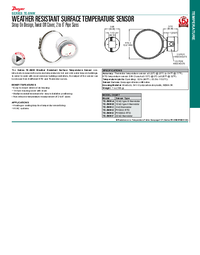Thumbnail of document Data Sheet - TE-SNW - Weather Resistant Surface Temperature Sensor
